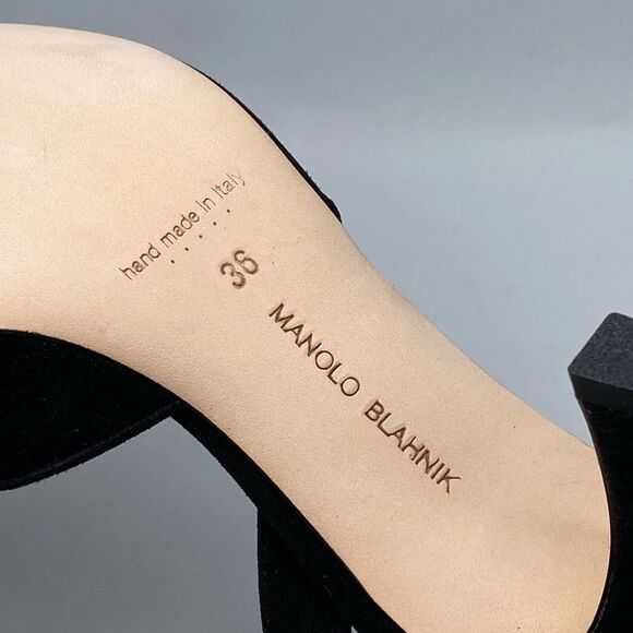 Manolo Blahnik Maysli Suede Buckle Slingback Pumps size 36 - Picture 13 of 13
